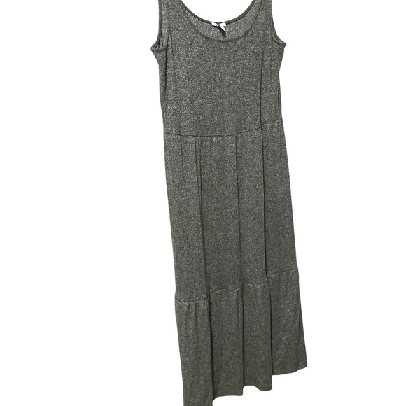 Daily Ritual Women's Cozy Knit Rib Sleeveless Tiered Midi Dress Size - Picture 2 of 3